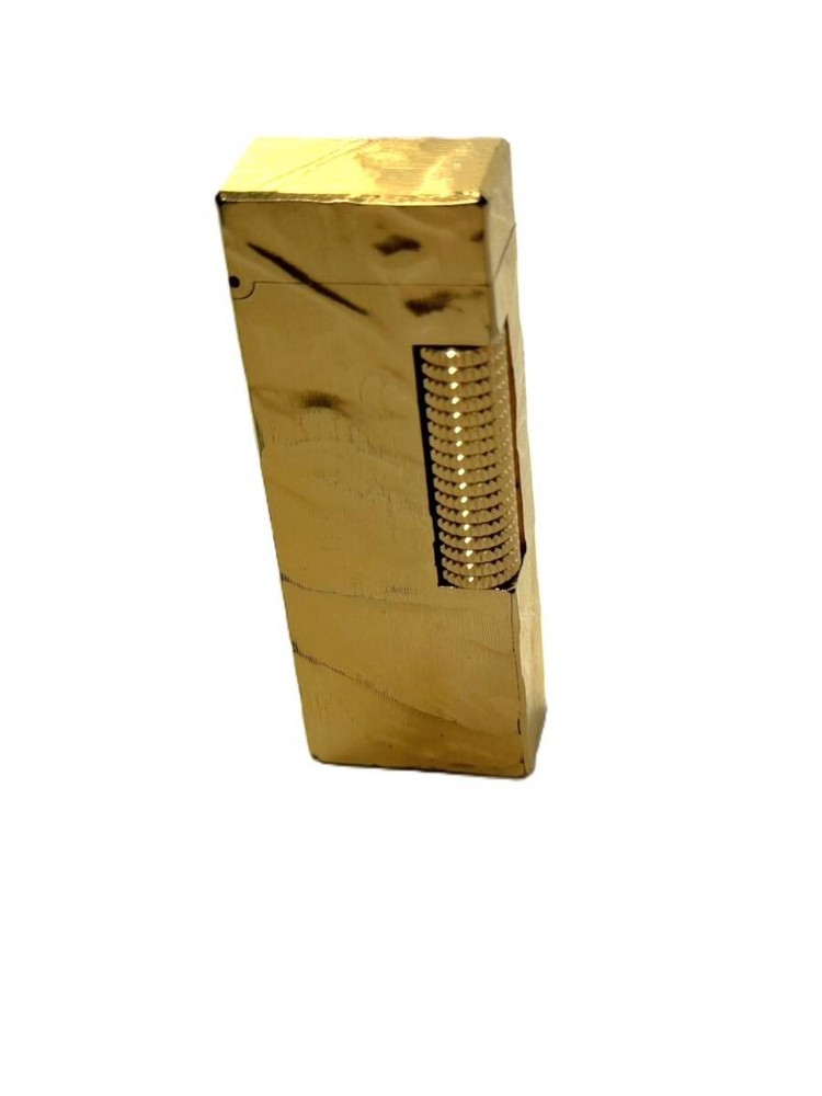Dunhill Gas Lighter Hand Carved Pattern Gold Used