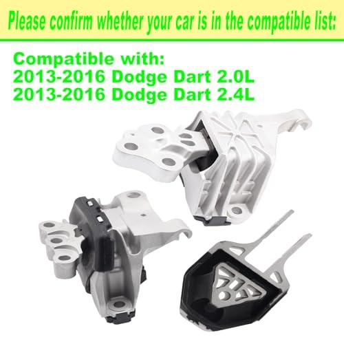 Engine Motor Mount Compatible with 2.0L 2.4L Replacement 2013-2016 Dodge Dart