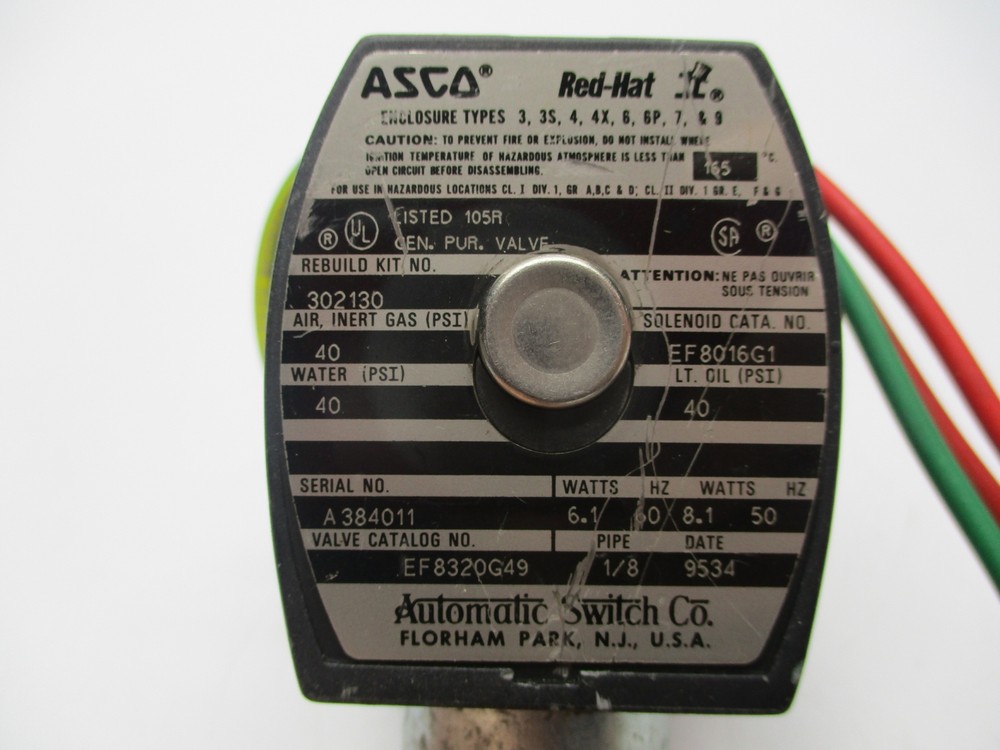 ASCO EF8320G49 VALVE UNMP