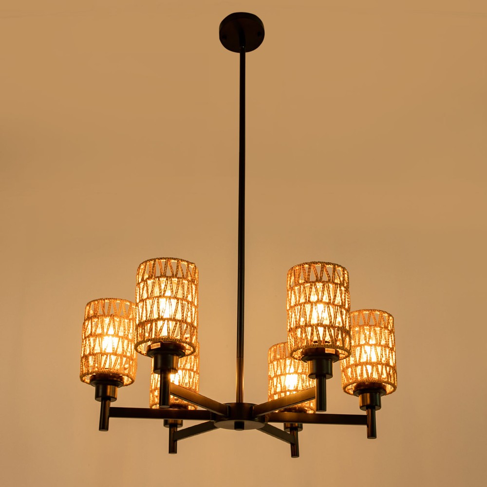 6-Head Pendant Lighting Ceiling Dimmable Modern Ceiling Light Chandelier