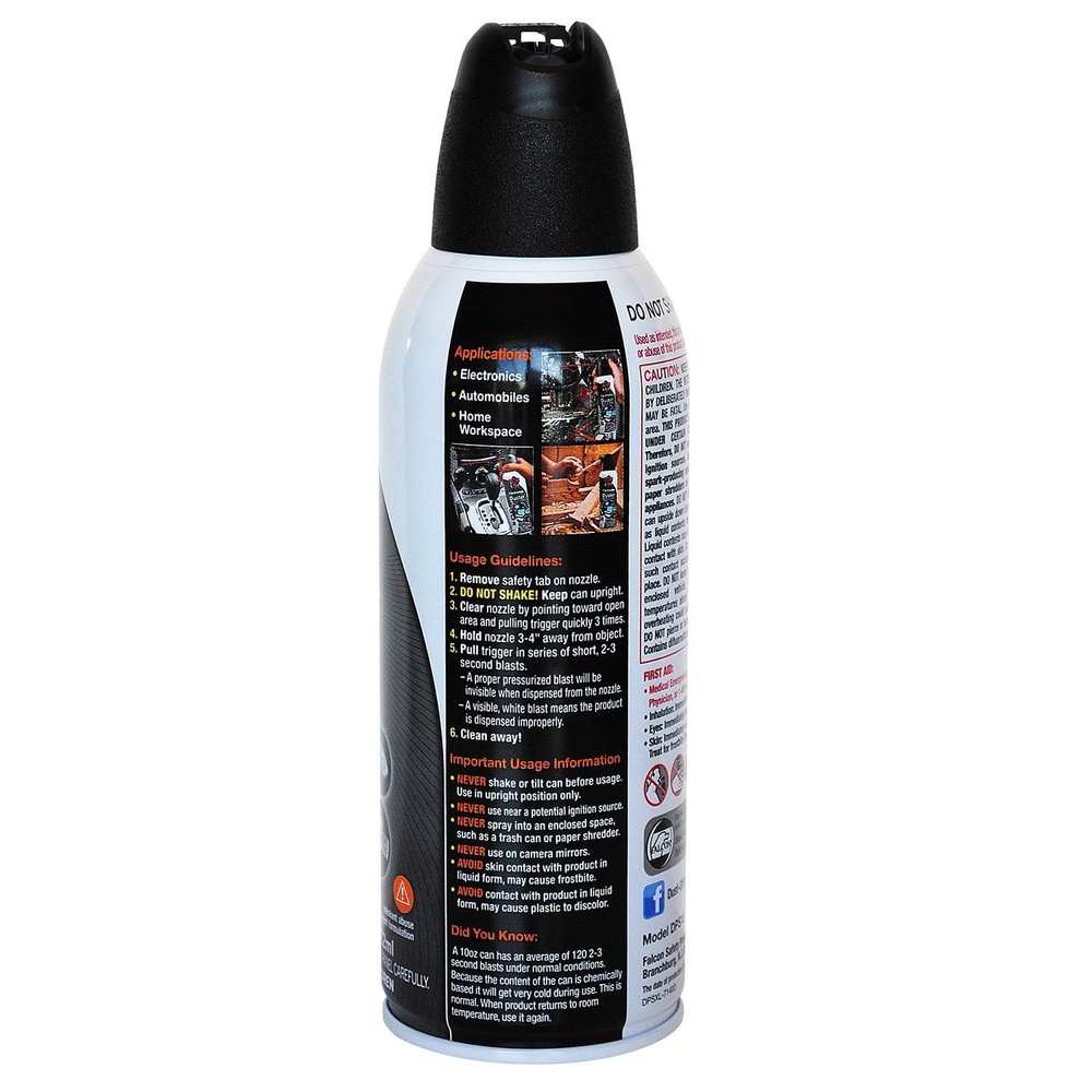 Falcon Dust-Off Electronics Compressed Gas Duster, 10oz - 4 Pack with Free ship.