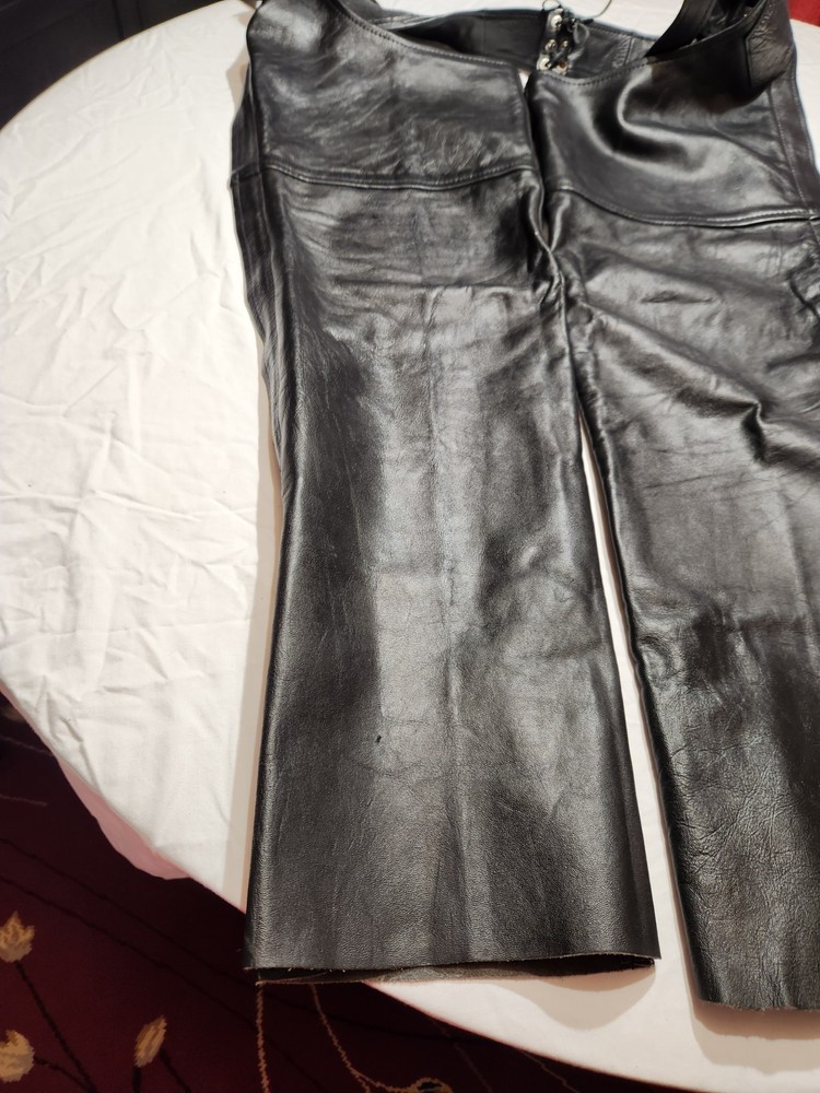Vintage 100% Leather Motorcycle Chaps