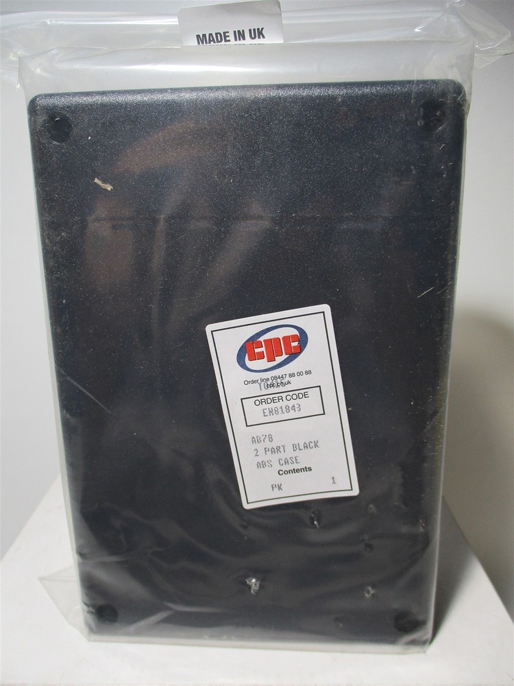 Multicomp (AB78) Black Polystyrene Plastic Sealed Multi-Purpose Box Enclosure