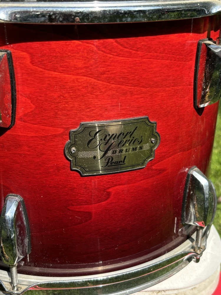 Pearl Export Transparent Ruby Red Fade 12 Rack Drum