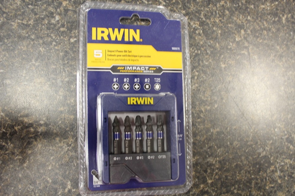 NEW IRWIN 1866976 IMPACT POWER BIT SET 5PC