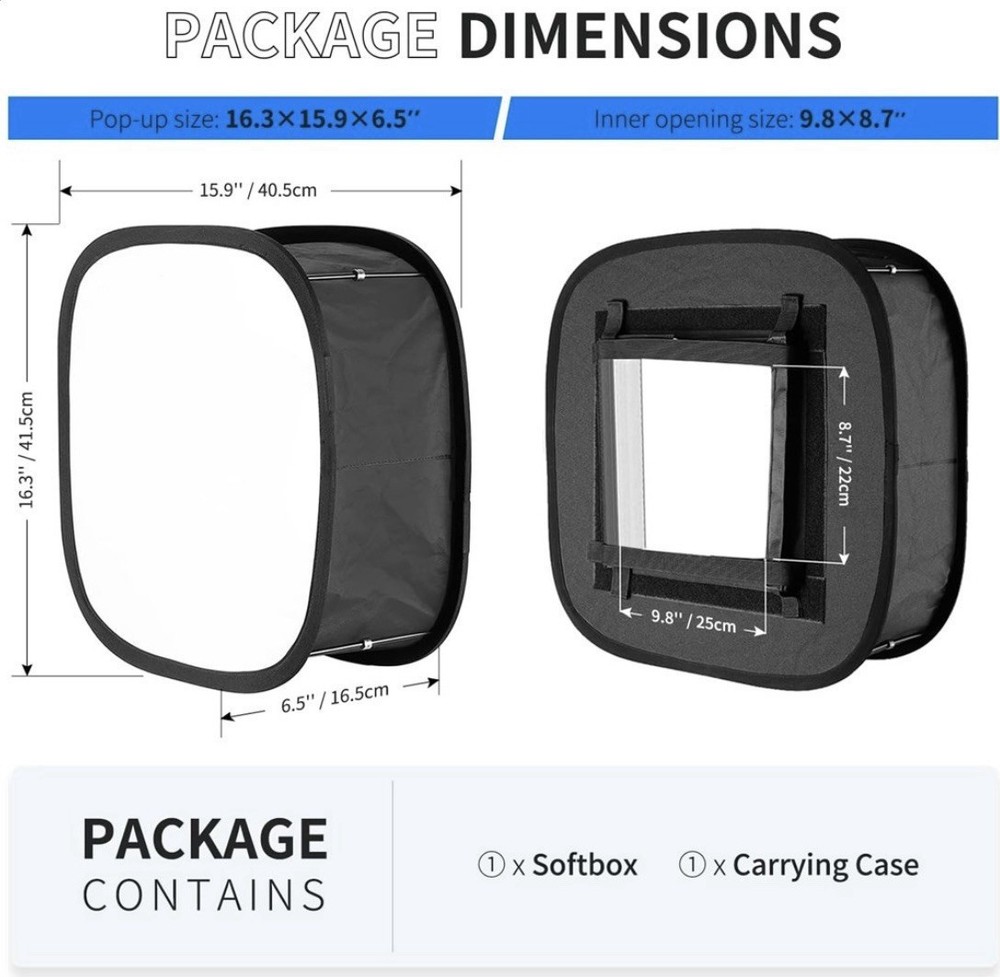 Neewer Outer 16.3''x6.5''Foldable LED Light Panel Softbox for 660/530/480 Light
