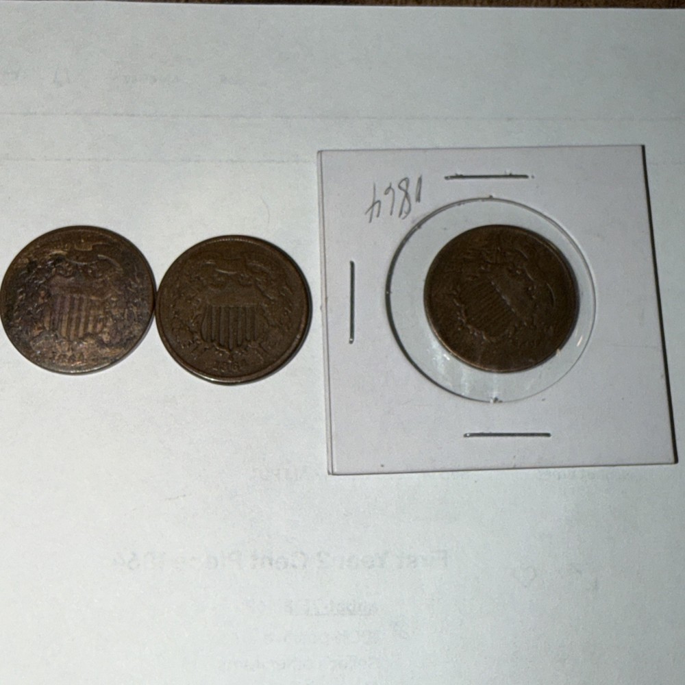 First Year Issues 1864 3 coins $13.99 Each