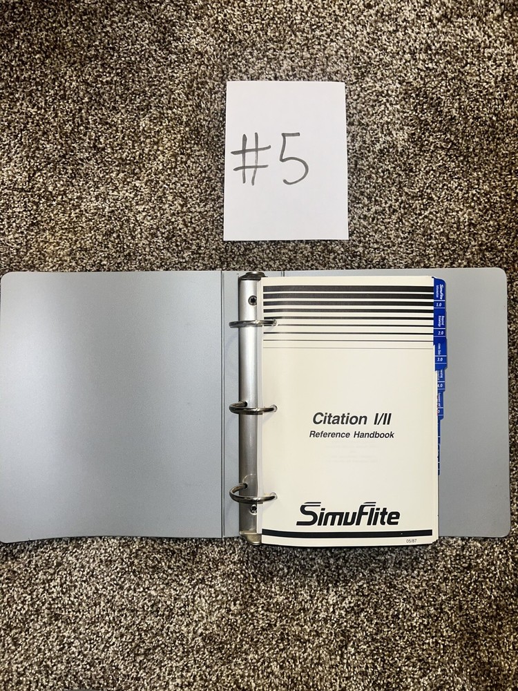 SimuFlite Citation 1/2 Reference Handbook May 1987 (05/87)