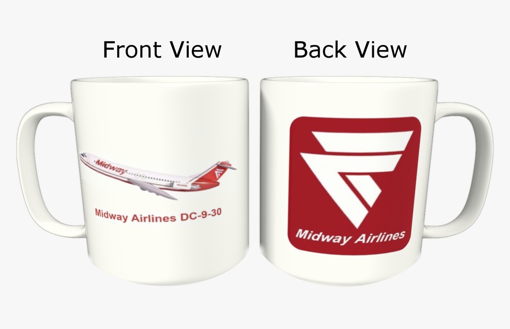 Midway Airlines DC-9-30 Coffee Mug