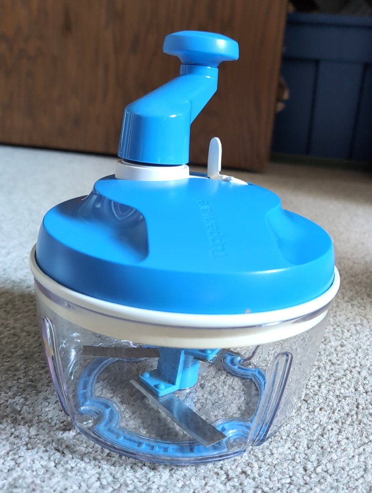 Tupperware Quick Chef Pro System Manual Food Processor #5578B-1 BLUE