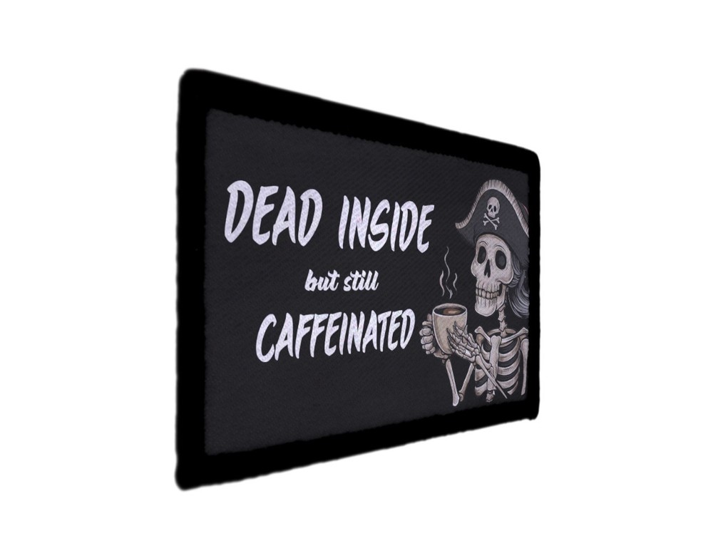 Dead Inside But Caffeinated Skeleton Coffee Patch Morale Hook [sub]