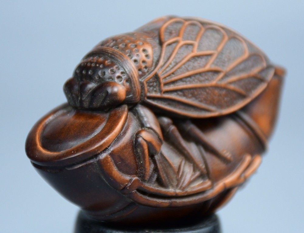 Exquisite Carved Boxwood Striking Display Piece