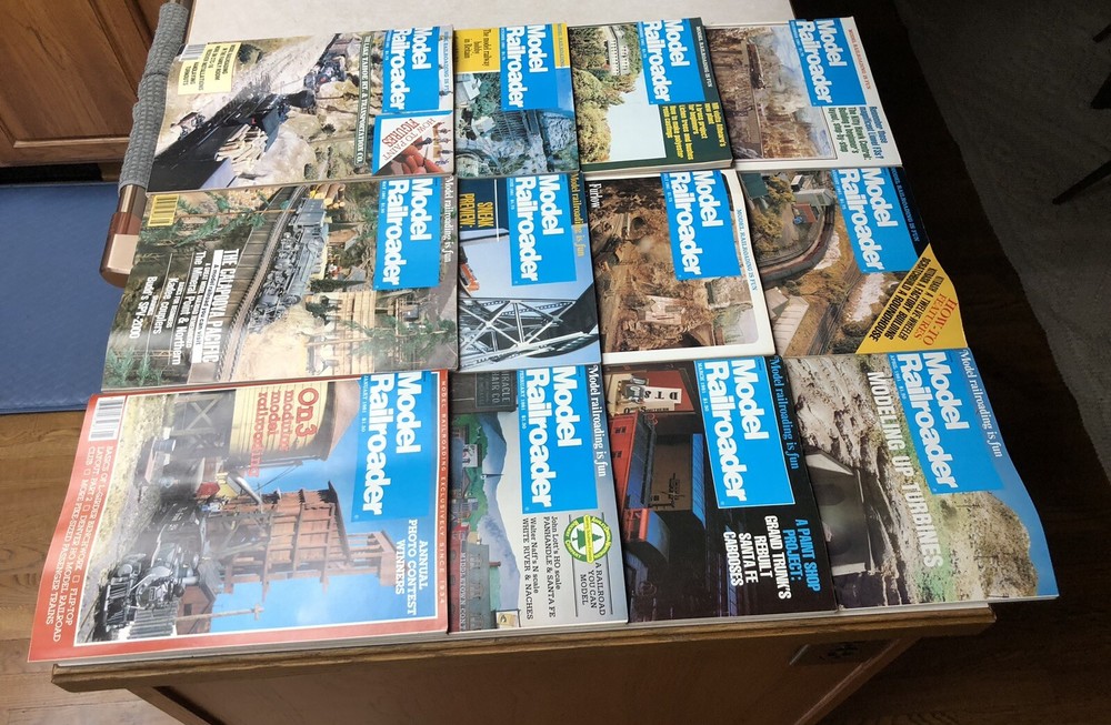 12 Model Railroader Train Magazines 1981 Complete Year