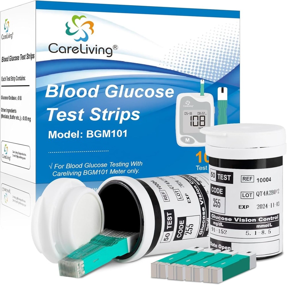 Blood Glucose Test Strips, for Diabete Sugar Testing, 100 Count...