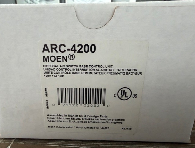 OEM Moen ARC-4200 Disposal Air Switch Controller Base w/Decorative Chrome Button