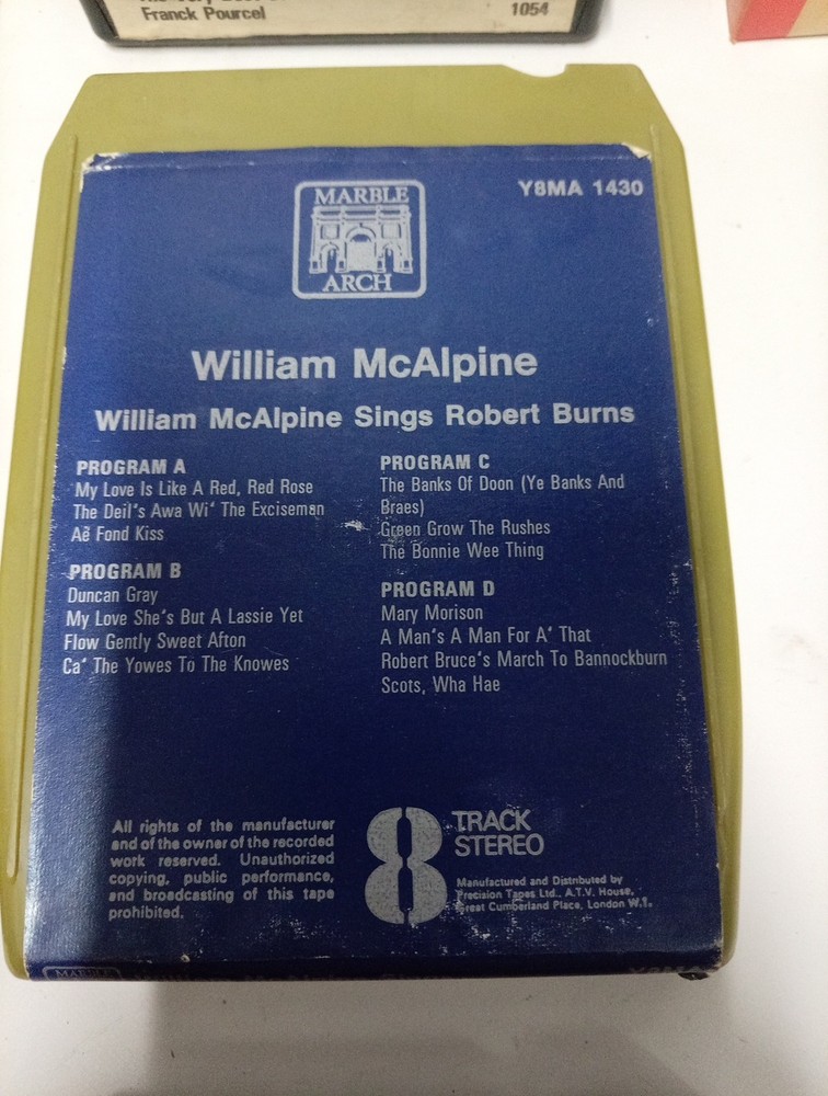 8 track tapes joblot Untested