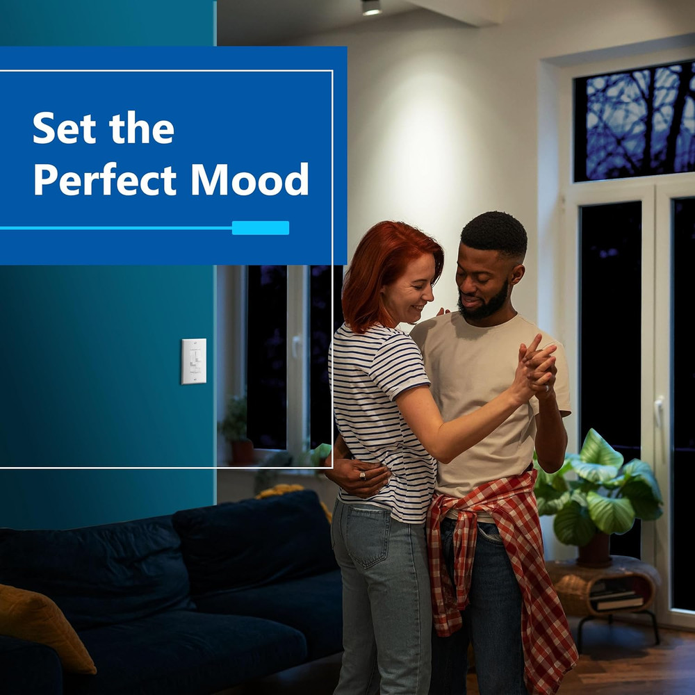 Combination Dual Dimmer Light Switch Control 2 Sliding Light Controls Single P