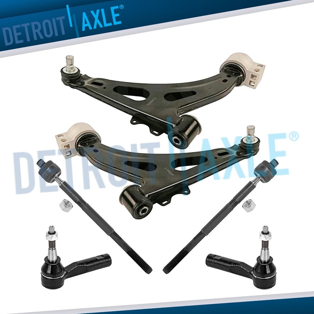 Front Lower Control Arms Inner Outer Tie Rods Kit for 2014-2019 Chevrolet Impala