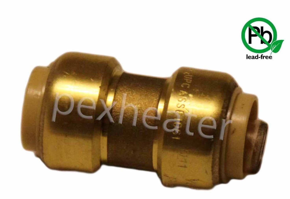 (10) 1/2" SHARKBITE STYLE PUSH FIT COPPER PEX CPVC COUPLING LEAD FREE Push'N'Con