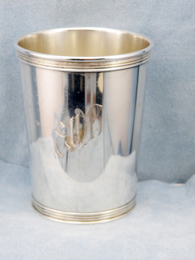 Vintage Manchester Solid Sterling Silver Derby Mint Julep Cup Monogrammed
