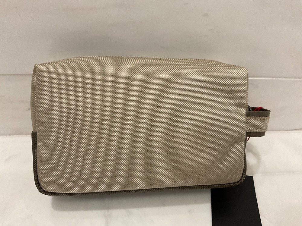 NEW - TUMI Ballistic Nylon Zippered Medium Kit Pouch - Cosmetic Bag - TONAL SAND