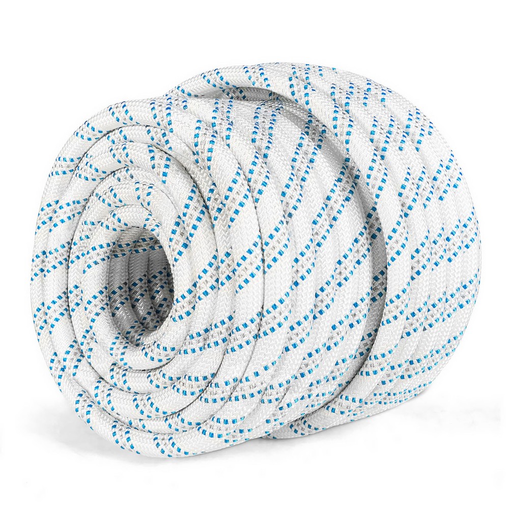 Double Braid Nylon Polyester Arborist Bull Rope Pulling Rigging Line 5/8" × 150'