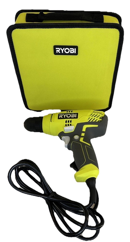 Ryobi 3/8 in Variable Speed Compact Drill Driver Corded With Bag Model D43
