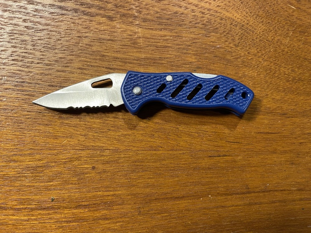 Small Blue Folding Pocket Knife