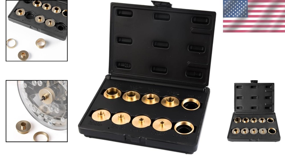 Versatile Router Bushing Guide Set - 10 Brass Pieces for All Your Needs