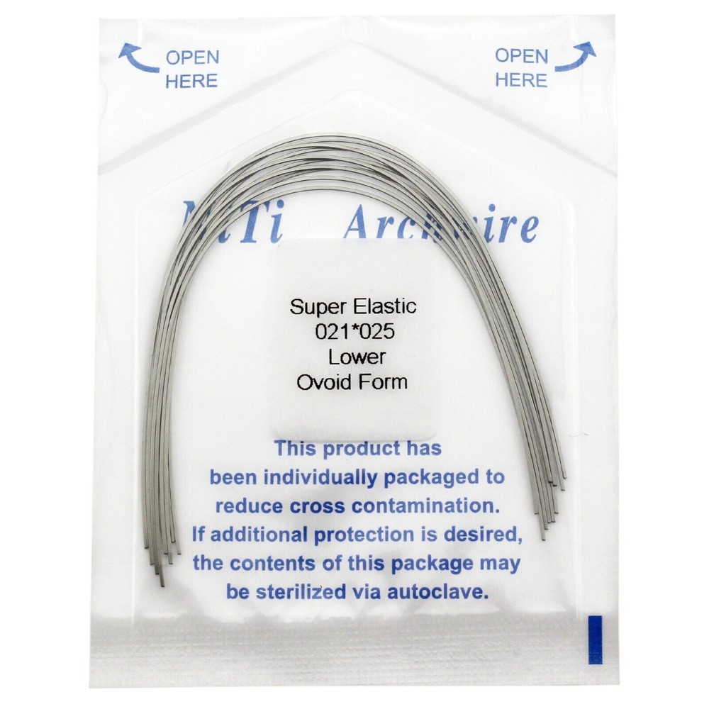 10 pcs/Pack Dental Orthodontic Super Elastic Niti Arch Wire Rectangular Nature