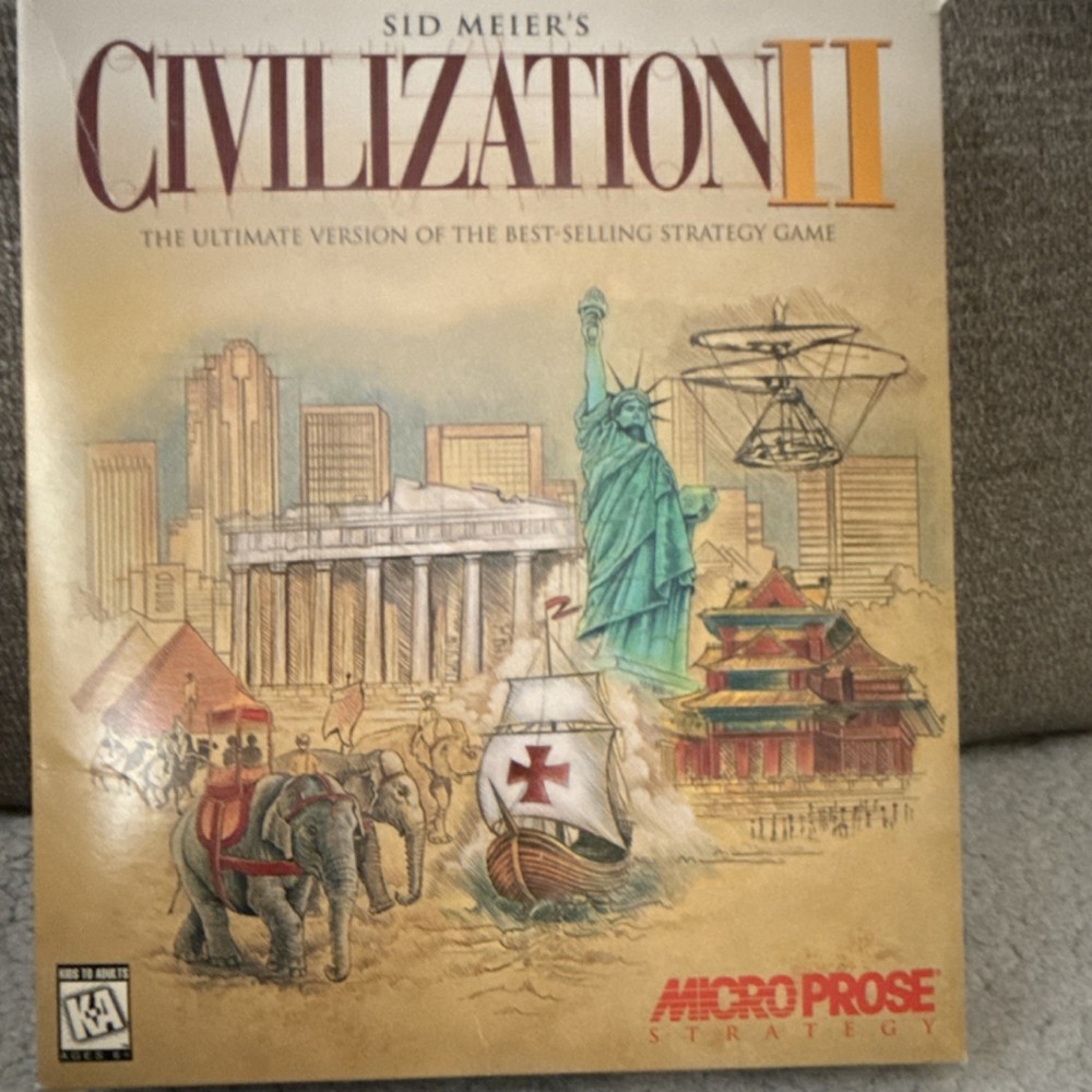 MicroProse Sid Meier's Civilization II PC CD-ROM Boxed Set Manual Windows 3.1/95