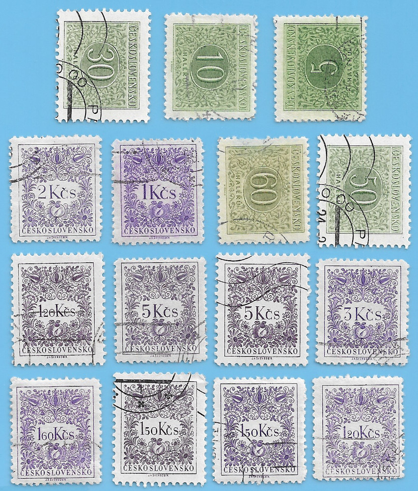 Czechoslovakia 1950's Postage Due Stamp Lot                   #44