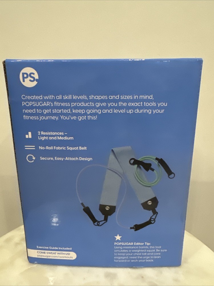Popsugar Hip Trainer Kit With Interchangeable Strength Cords & Fabric Squat Belt