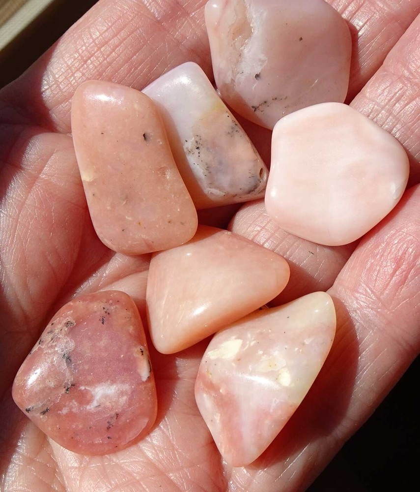 Pink Opal - 7 Tumbled Stones rt491j