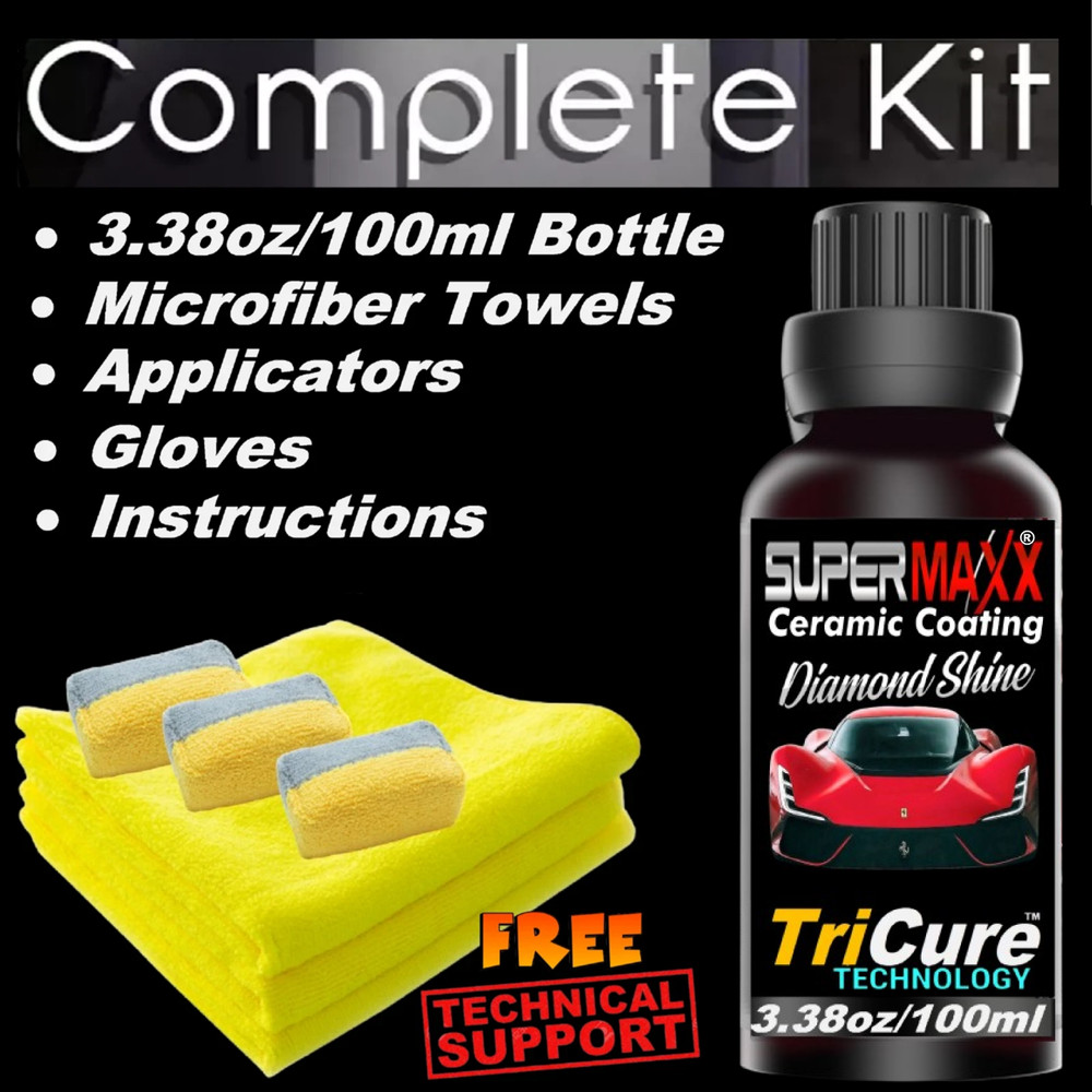 CERAMIC CAR COATING XTREME SCRATCH RESISTANT DIAMOND SHINE PAINT PROTECTION -KIT