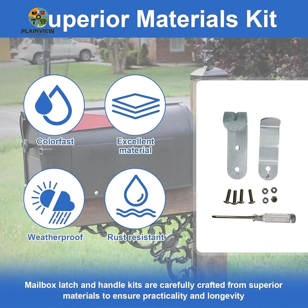 Thickened Mailbox Latch and Handle Kit,Mailbox Latch Replacement Kit,Secure Repl