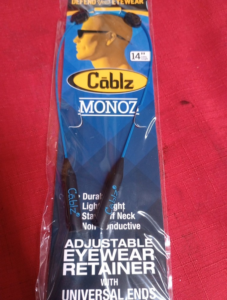 Cablz Monoz 14" Adjustable Eyewear Retainer W/Universal Ends MonozBlu