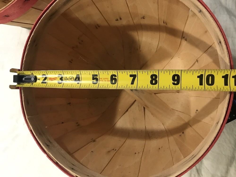 2 Farmhouse Decor Rustic Apple Bushel Baskets
