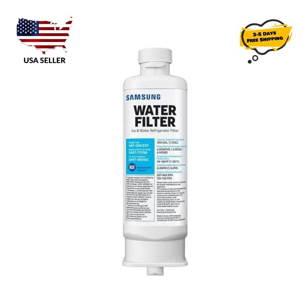 Samsung HAF-QIN/EXP DA97-17376B Ice & Water Filter 6 Month 300 Gal NSF