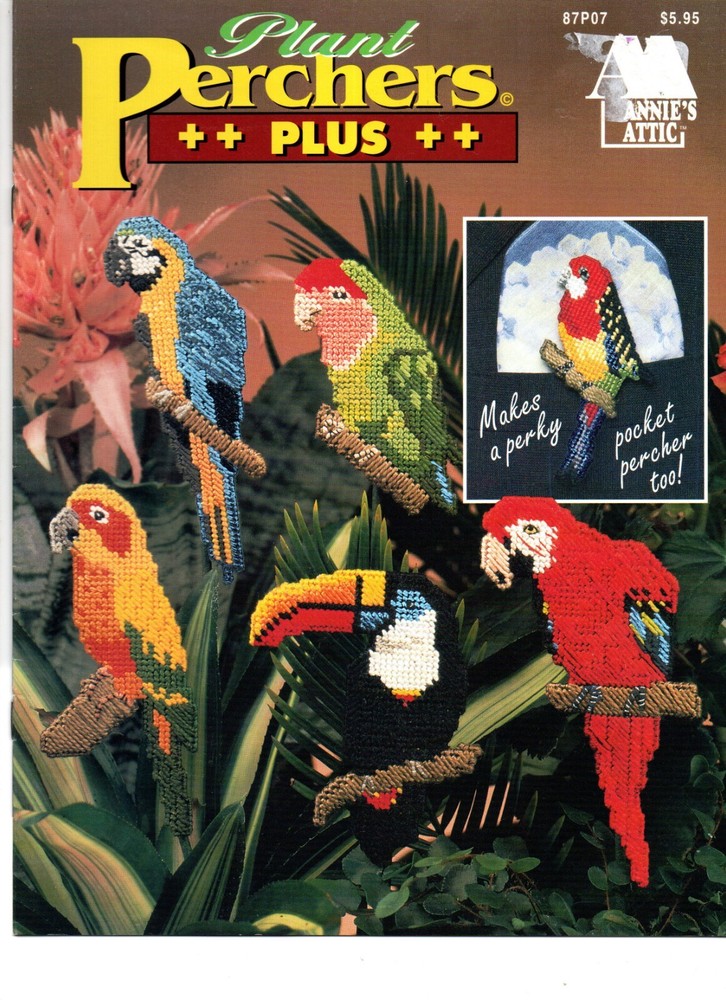 TWO Bird Plastic Canvas Pattern Booklets