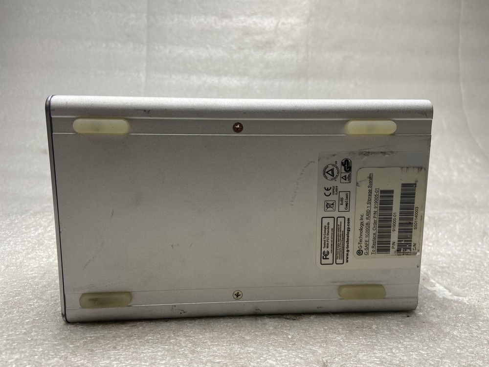 G-Technology G-SAFE RAID 1 Storage System Dual Bay 1TB HDD POWER TESTED