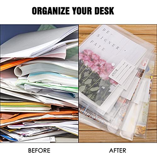 30Pk Plastic Envelope Document Folders A4 Size File Envelopes for School Office