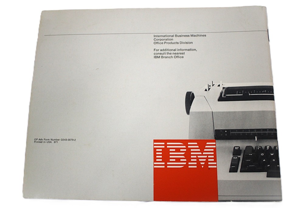 Typewriter Operating Instructions IBM Manual Selectric 2 Booklet Pamphlet HTF