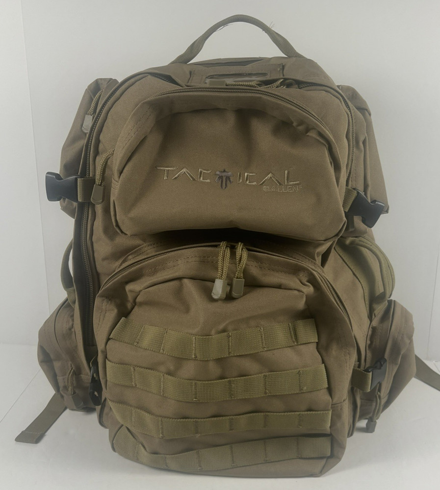 Allen Tactical Backpack Tan Hydration Compatible Adjustable Strap LE Military