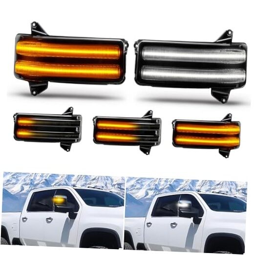 Sequential Switchback LED Side Mirror for Chevy Silverado GMC Sierra 2020-2023