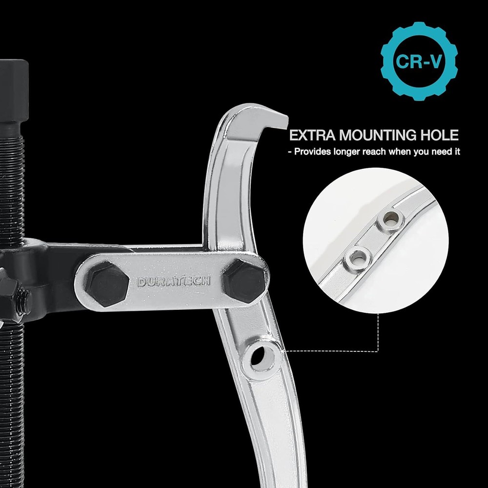 DURATECH 4-Piece 3-Jaw Gear Puller, 3", 4", 6", 8", Removal 8‘’