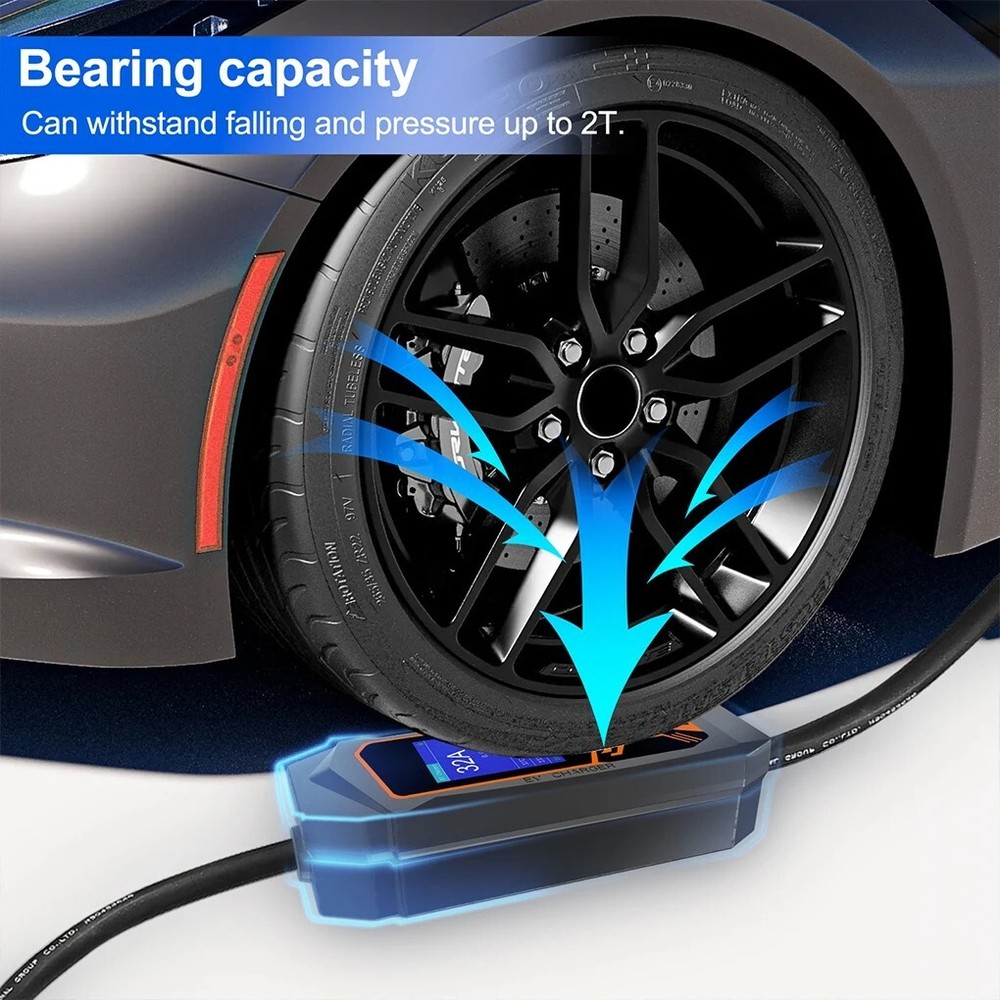 Portable EV Charger Type 2 to 32A Commando Socket, 1 phase, Delay Timer, 5metre
