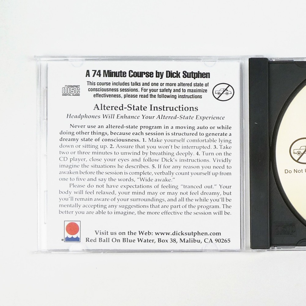 MULTI-MILLIONAIRE MindSet Course & Self Hypnosis CD Dick Sutphen mind set Audio