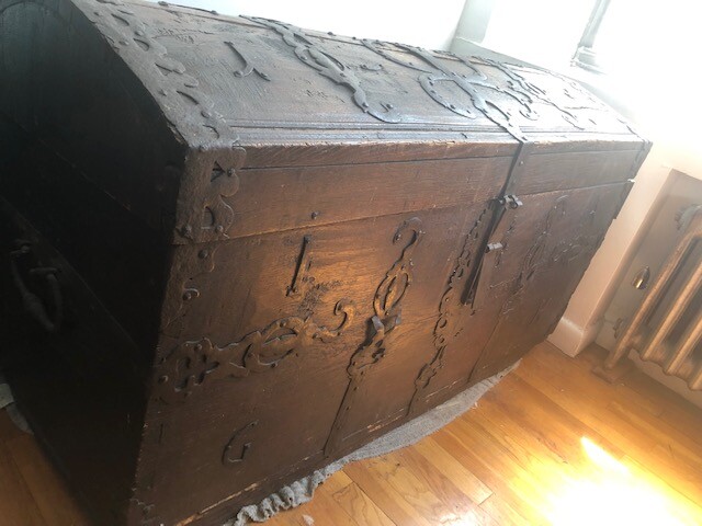 Rare Antique Doomed Wedding Trunk 1755