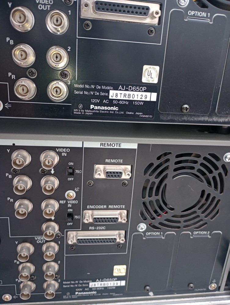4 Panasonic DVCPRO Digital Editing Video Cassette Recorder AJ-D650P ~POWERS UP